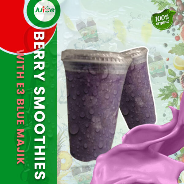 Special berry smoothies with E3 blue majik
